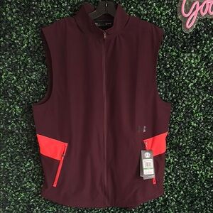 New Under Armour workout zip up vest Large Fitness Running